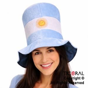 SOMBRERO GALERA BANDERA ARGENTINA CON SOL PLUSH x 1